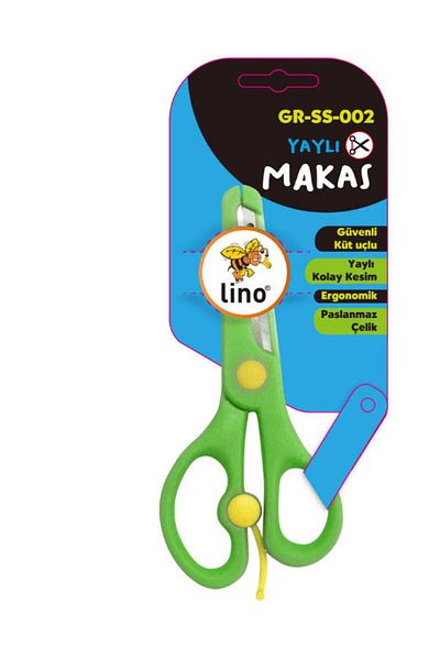 Lino Spring Scissors with Blister