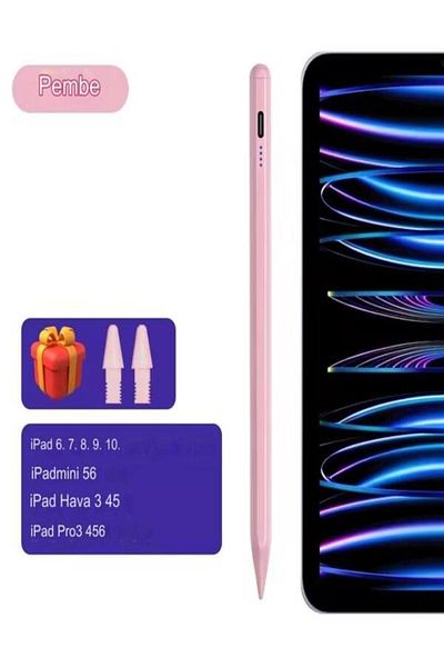 gökmer iPad iPad Air iPad Pro Mini Compatible Palm Sensing Touch Pen Pink Color