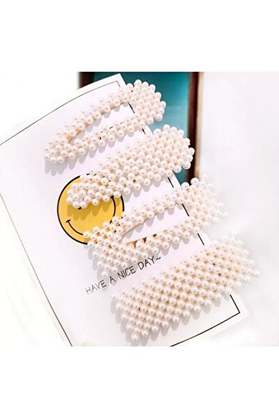 Monalisa Kadın 4'lü Incili Çit Çıt Toka Seti