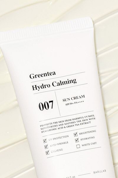 Barulab Greentea Hydro Calming Sun Cream with Green Tea and Chemical Filter - 60ml