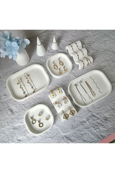Minima Art Studio Jewelry Plate Organizer Plate Set
