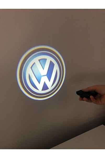 fırsatlar burada Volkswagen 2 Adet Araçları Için Pilli Yapıştırmalı Mesafe Sensörlü Kapı Altı Led Logo / Projektör