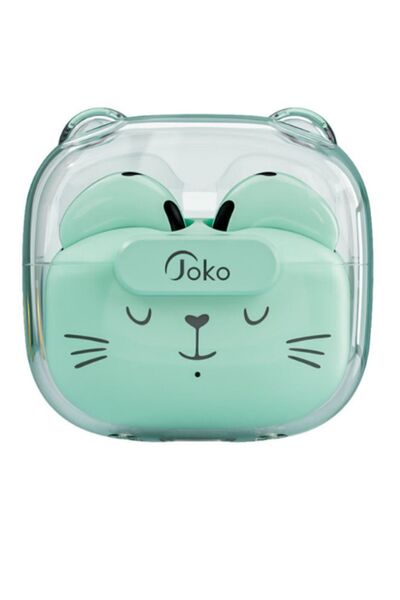 GHK TECH Kablosuz Kulakiçi Bluetooth Kulaklık Ios Android Uyumlu Ultra Ses Kedi Kulaklık Kutusuz Bağlantı