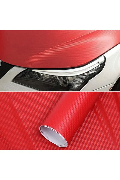 ESEMİZ 3d Red Serrated Pattern - Durable Vehicle Engine Covering with Air Duct (152cm X 2m)