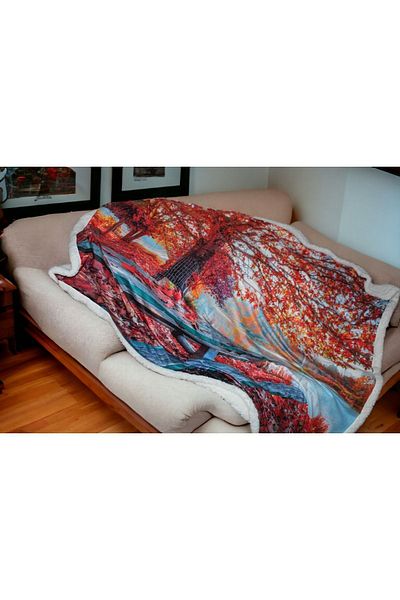 YORKADESIGN New Year's Series Autumn Patterned TV Blanket