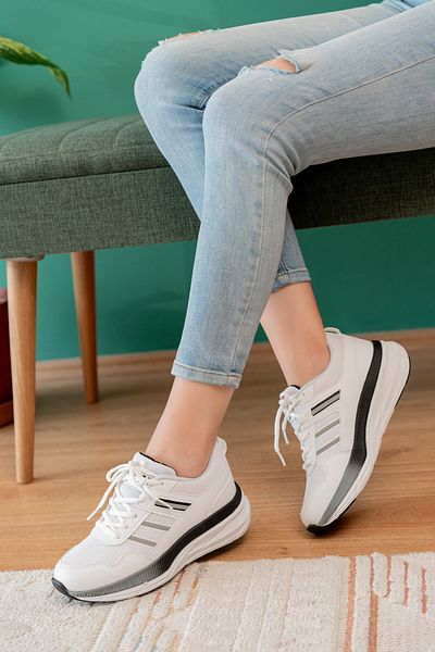 Freemax Pantofi de damă alb negru - 2466 pantofi sport