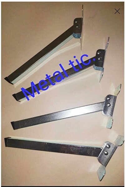 Uzerkan Yer Sofrası Ayağı,(4 LU) 25 Cm Katlanır, Demir. ( Vidalar Dahil)