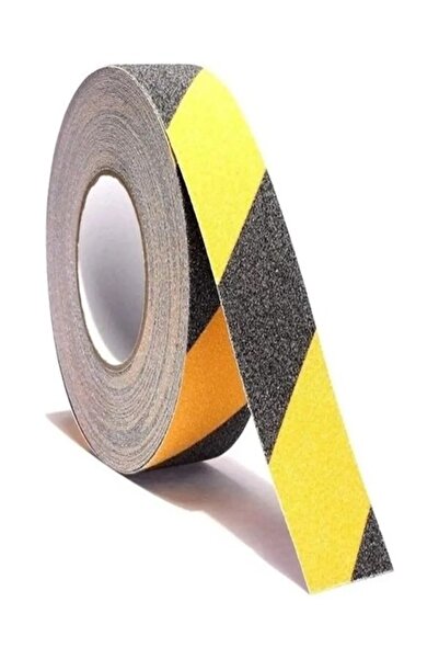 Genel Markalar Suya Dayanıklı Merdiven - Zemin Kaydırmazlık Bantı Sarı/siyah 24mmx10mt - Iç Ve Dış Mekan Kullanım-