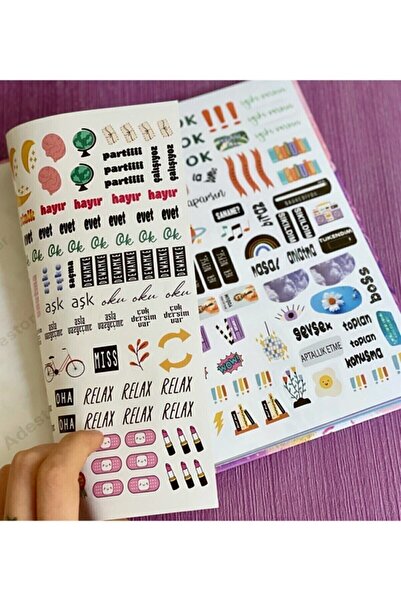 hediyeofisi You Live This Life Designed Spiral Sticker Undated Talking Agenda Weekly Planner Notebook