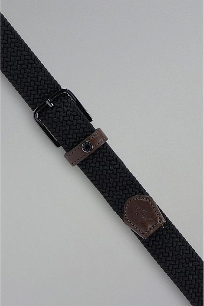 PAUL&SHARK Men's Black Belt - Adjustable Logo, Daily Use, 14316000 -011