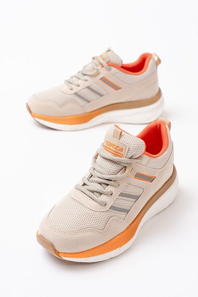 Freemax Μπεζ Γυναικείο Sneaker - 2466 Model Sports Shoes