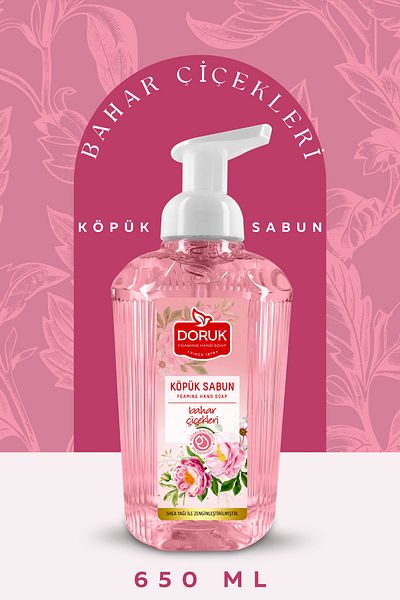 Doruk 650ml Spring Flowers Foam Soap