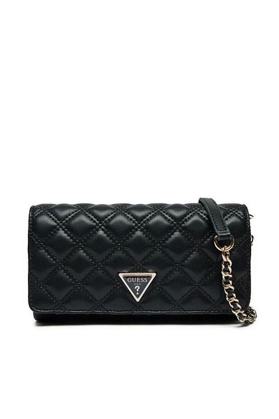 Guess Geantă de umăr pentru femei cu fermoar cu detaliu cu logo negru - HWQG87 48750-BLA
