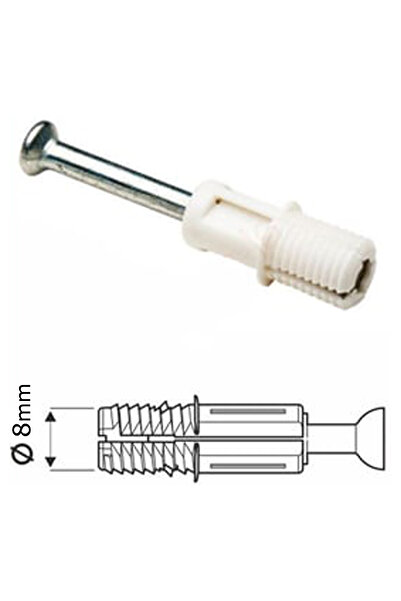 METALİ KENDİNDEN DÜBELLİ MİL 8mm 100 adet MİNİFİX