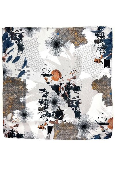 Kravatkolik Multicolored Motif Pattern Men's Pocket Handkerchief SPS585-74