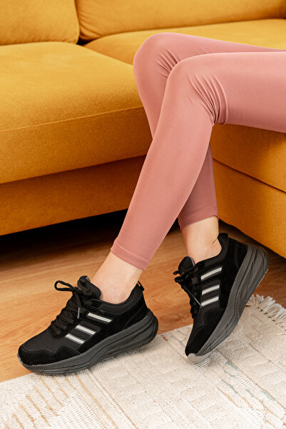 Freemax Kadın Sneaker Spor Ayakkabı 2466 Siyah Füme