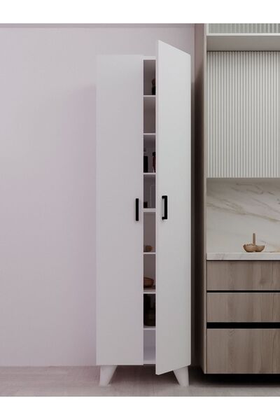 KZY 8 Raflı 2 Kapaklı 16R Elbise Dolabı Kazak Dolabı Banyo Dolabı Çok Amaçlı ...