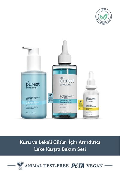 The Purest Solutions Σετ καθαριστικής περιποίησης κατά των ατελειών για ξηρό και ατελές δέρμα