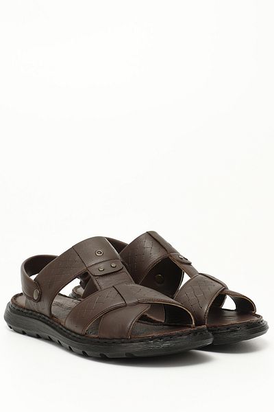 GÖNDERİ(R) BROWN Herren-Sandalen aus echtem Leder 42811