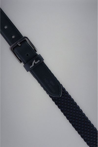 PAUL&SHARK Navy Blue Men's Belt - Adjustable Logo, Daily Use, Model 14316002 -050
