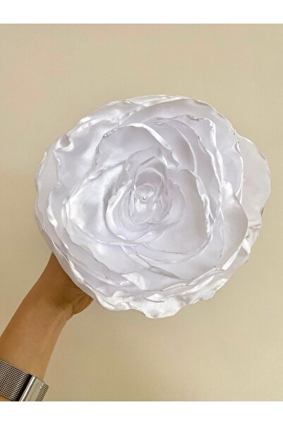 quella atelier Saten Gelin Aksesuarı Bride Büyük Çiçek Broş