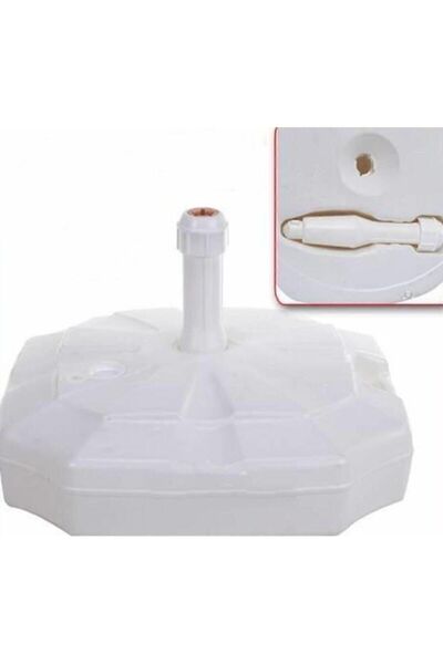 Genel Markalar Oda Plaj Bahçe Şemsiyesi Şemsiyelere Uyumlu Şemsiye Altlığı 20 Litre (BEYAZ)