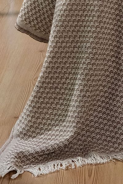 HOME MOD STORE Τρίπολης λούτσος με κρόσσια και κουβερλί 170x210cm
