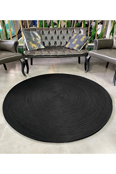 JÜTEX HOME jüt hasır el örgüsü halı kilim yıkanabilir çift taraflı yuvarlak
