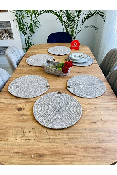 JÜTEX HOME Σετ 7 τεμαχίων από ζατζούρι από άχυρο αμερικανικής υπηρεσίας Supla...