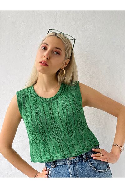Retrobird Knitted Knitwear Seasonal Sweater Women's Green