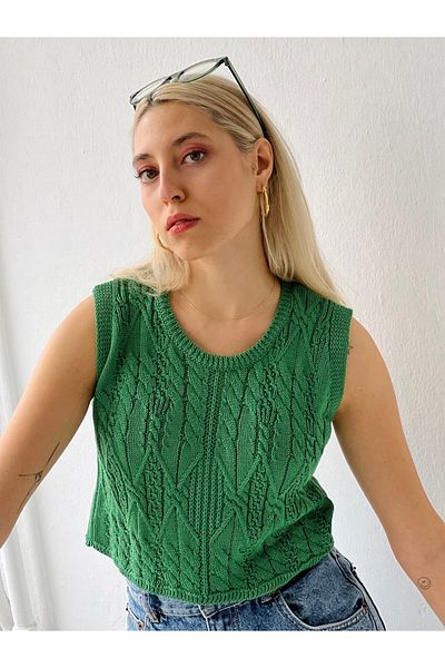 Retrobird Knitted Knitwear Seasonal Sweater Women's Green