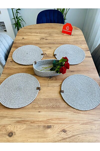 JÜTEX HOME Σετ 5 τεμαχίων από άχυρο από γιούτα American Service Supla και καλάθι