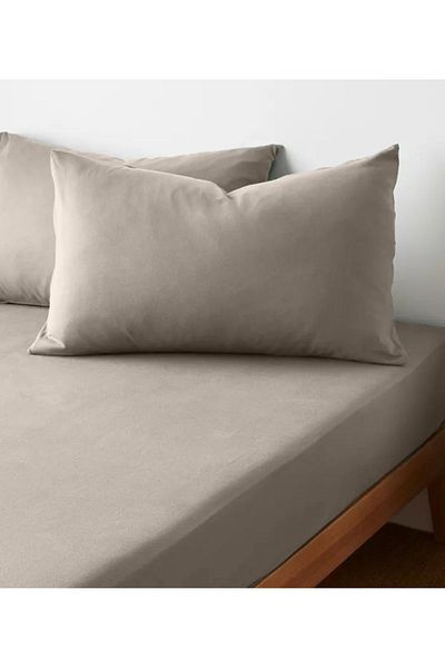 Sabia Double Size Oversize Fitted Sheet Set - Organic 100% Cotton, 180X200Cm, 30cm Height, 62 Strands (155 Tc)