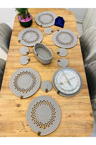 JÜTEX HOME 13 bucăți de iuta răchită American Service Supla - Subțire și coș