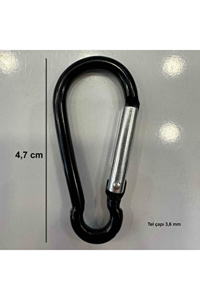 AĞIRSOY 15 Adet Alüminyum Tel Dağcı Kancası Dış Boyut 4,7 Cm Tel Çapı 3,6 Mm