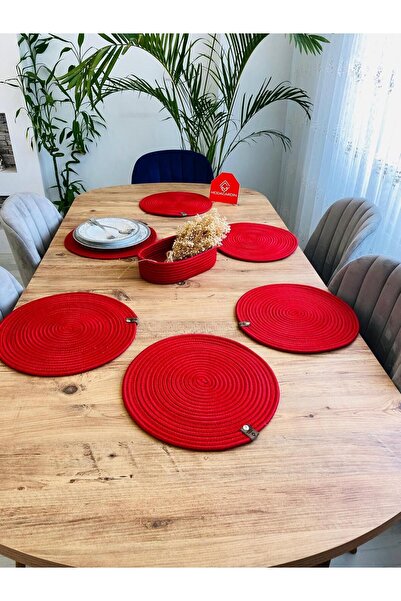 JÜTEX HOME Комплект от 7 американски чинии и кошници от юта и ракита