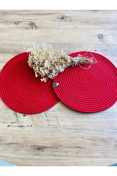 JÜTEX HOME Комплект от 2 американски чинии за сервиране от юта