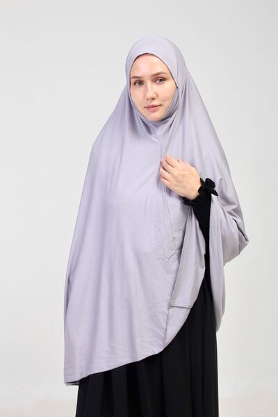 manolyaşal islamic hijab Pratik Eşarp Standart Beden Peçeli 5xl Sufle Gri