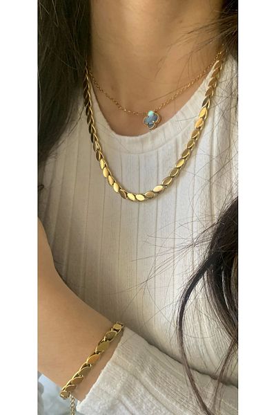 Opia JEWELRY - Steel Barley Chain Necklace