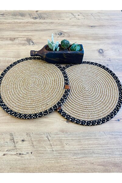 JÜTEX HOME Σετ 2 τεμαχίων από ζατζούρι από άχυρο αμερικανικής υπηρεσίας Supla