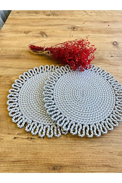 JÜTEX HOME Set de 2 plăci de serviciu americane din răchită de iută