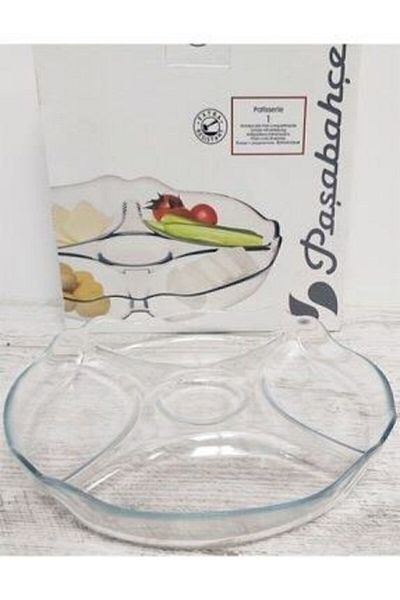 Paşabahçe Basic Plate with Compartment for Breakfast or Snacks - 10467 /25 cm
