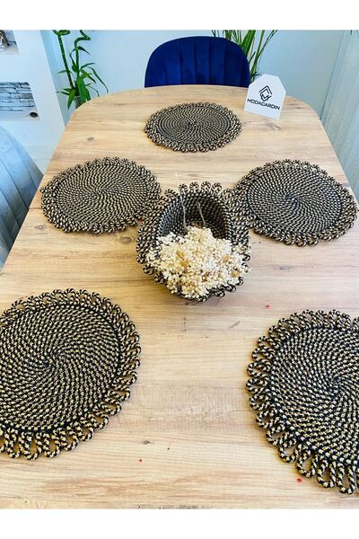 JÜTEX HOME Σετ 7 τεμαχίων από ζατζούρι από άχυρο αμερικανικής υπηρεσίας Supla...