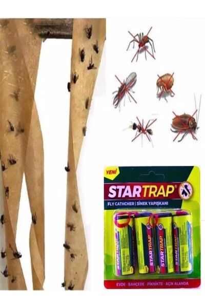ozaslan Startrap 24 Adet Sinek Bandı Sinek Yapışkanı Kartuş Fly Cathcher
