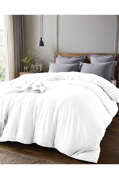 Sabia 100% Cotton Organic Single Duvet Cover - Duvet Cover 62 Strings (155 Tc)