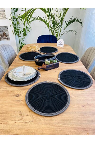 JÜTEX HOME Σετ 7 τεμαχίων από ζατζούρι από άχυρο αμερικανικής υπηρεσίας Supla...