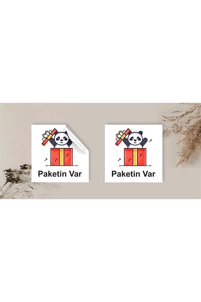 anka design 48 Pieces of Coated Sticker and Cargo Label - 4X4Cm Packaging