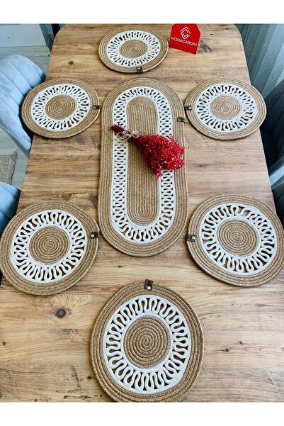 JÜTEX HOME Σετ 7 τεμαχίων από ζατζούρι από άχυρο αμερικανικής υπηρεσίας Supla...