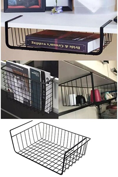 Genel Markalar Istiflenebilir Asılı Sepet Raf Altında Asılı Metal Tel Depolam...