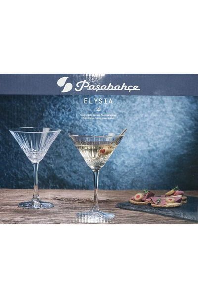 Paşabahçe طقم كأس زجاجي ذو قدم إليسيا مكون من 4 قطع 440328